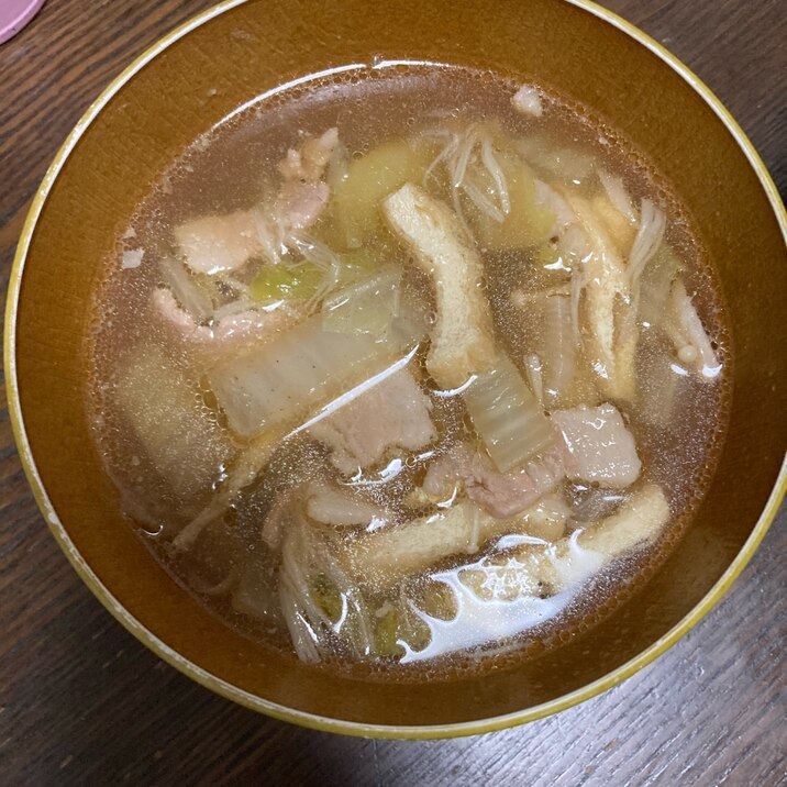 白菜入りけんちん汁